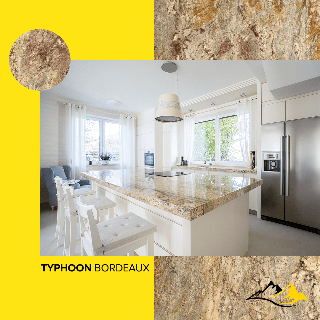 Elevate Your Kitchen with Typhoon Bordeaux Granite Countertops