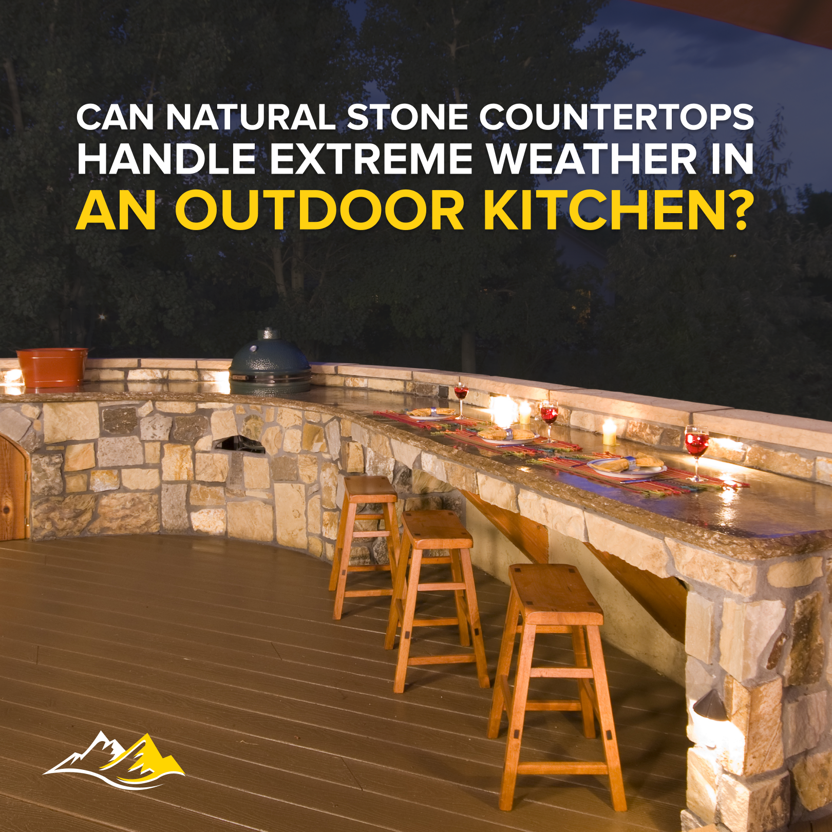 Can Natural Stone Countertops Handle Extreme Weather in an Outdoor Kitchen?