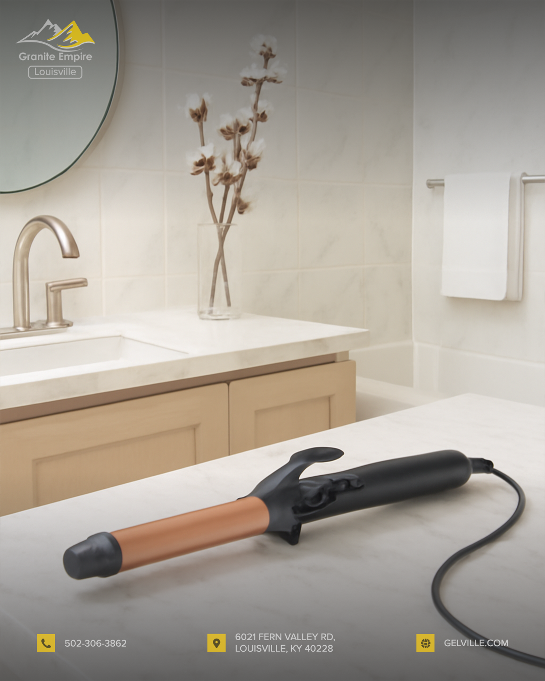 Why You Should Never Place A Curling Iron Directly On Your Countertops